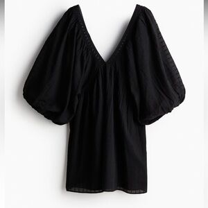 Elegant Black V-Neck Dress with open back